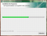 Installationsroutine Kaspersky